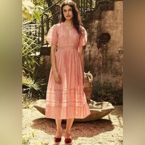 Doen Pink Midi Dress